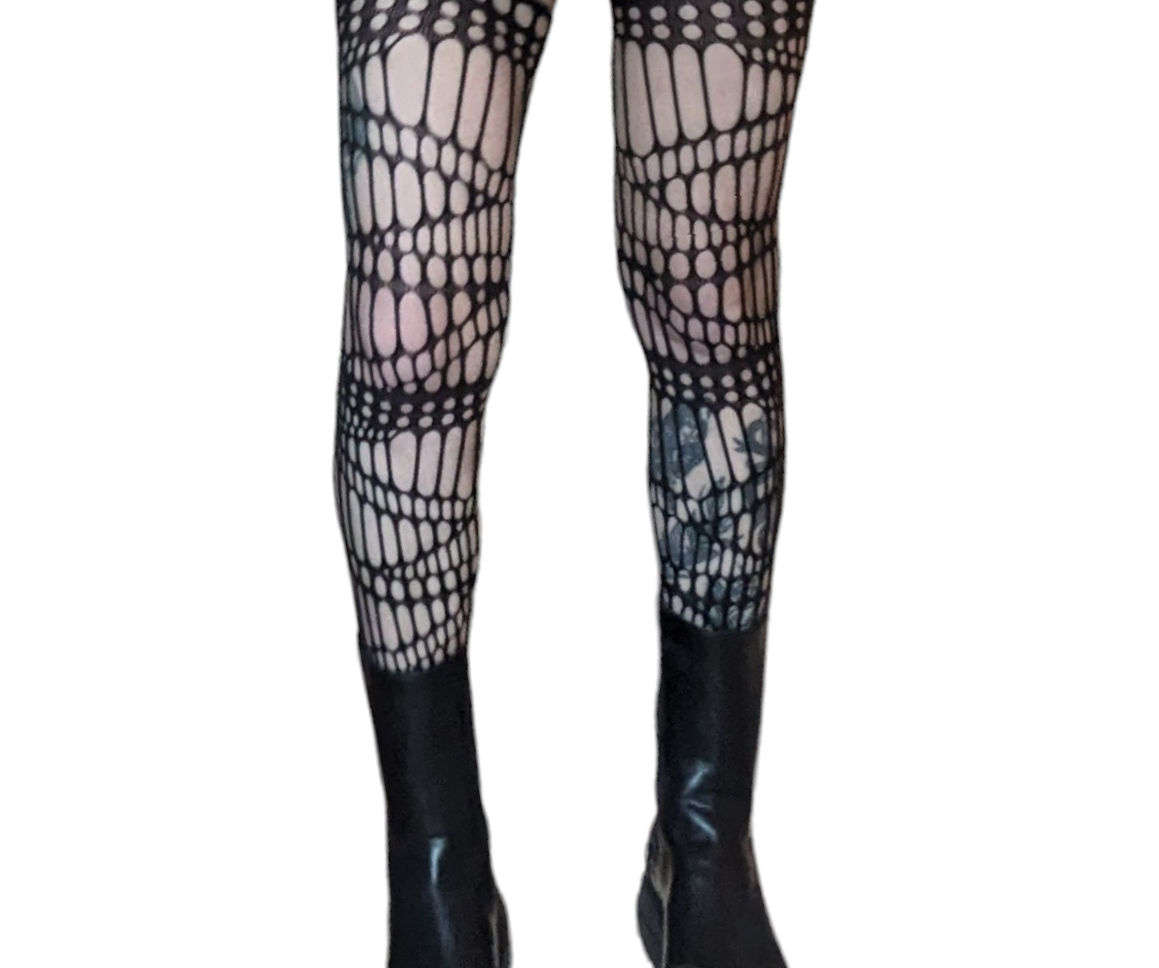 Distressed Suspender Tights