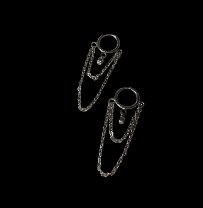 Chain Gem Hoops