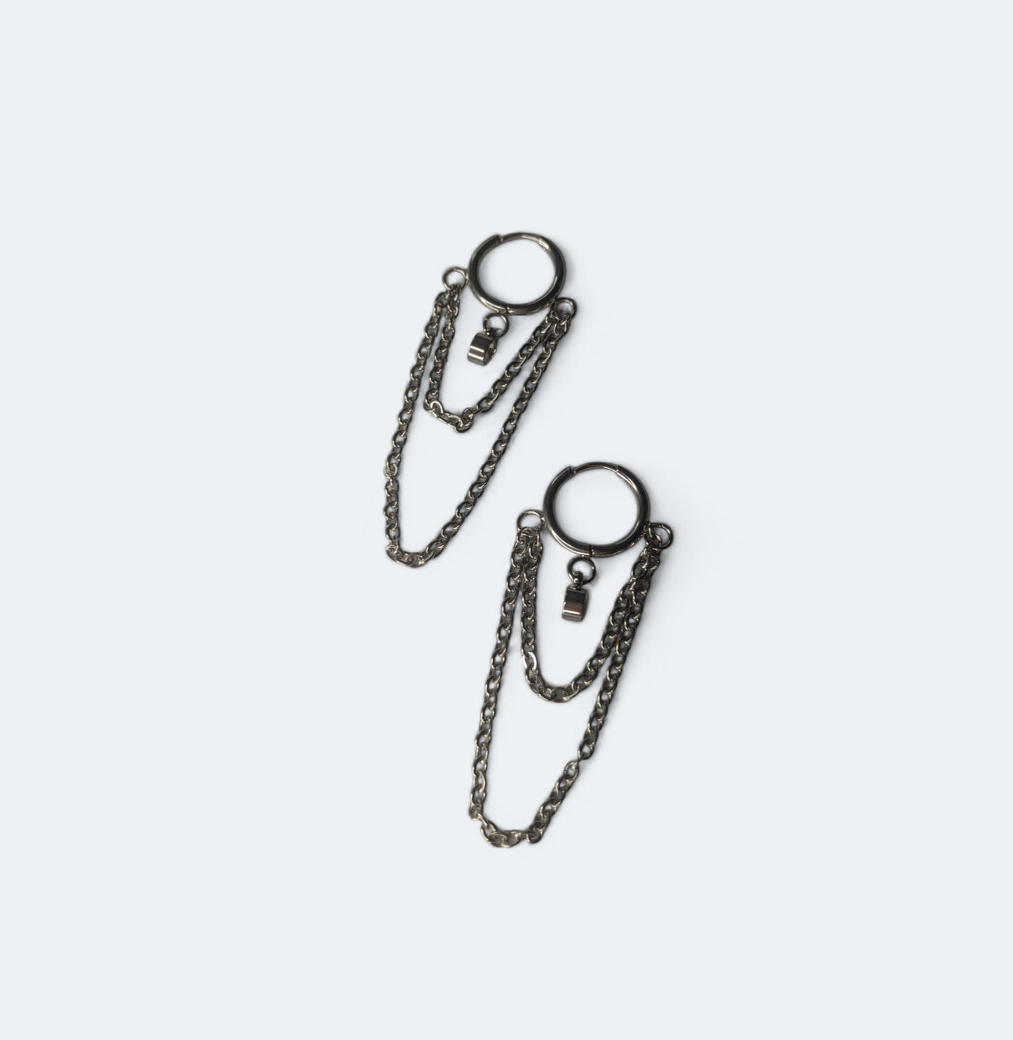 Chain Gem Hoops